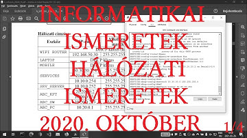 2020. október - Hálózati ismeretek (Informatikai ismeretek érettségi feladatsor  1/4)