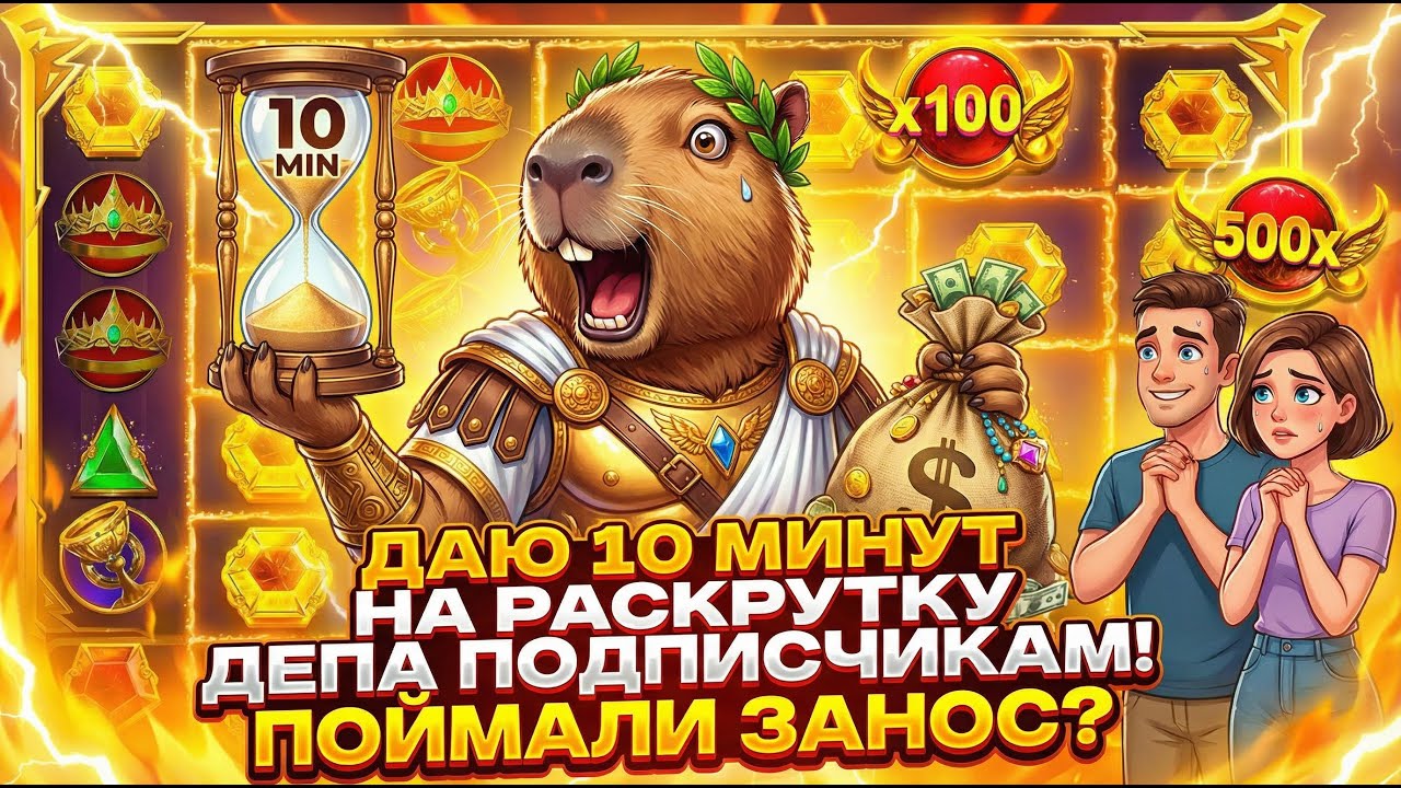 ДАЮ 10 МИНУТ НА РАСКРУТКУ ДЕПА ПОДПИСЧИКАМ!! ПО ИХ СТРАТЕГИИ В Gates Of Olympus 1000!! РИСКНУЛ ВСЕМ?