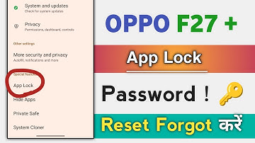 OPPO F27 Series How To Forgot & Reset App Lock Password