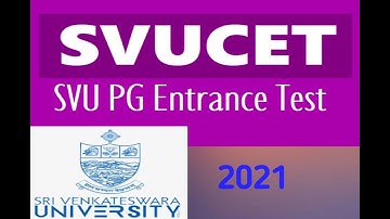 SVUCET 2021 Highlights&Updates.