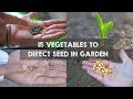 15 Vegetables you can Direct Seed in Garden