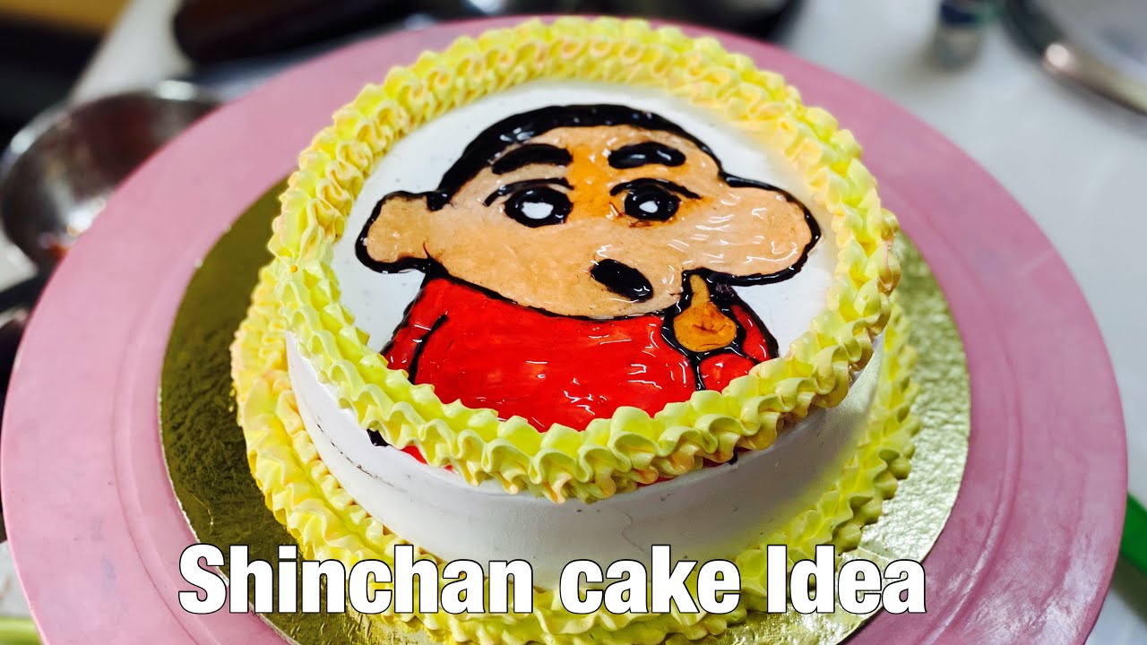 Shinchan Cake Decoration Idea | Cream Cake Icing & Decoration ...