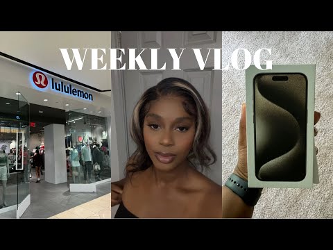 VLOG! new iphone, lululemon shopping, content days, hot girl walks, wig install + more
