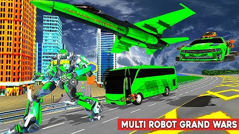 Army Bus Robot Transformation Game || 3D Unity Best Flying Car Robot Game