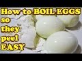 How To Cook Boiled Eggs So They Peel Easy - Egg Shell Easier Peeling Boil Cooking Tips Video Jazevox