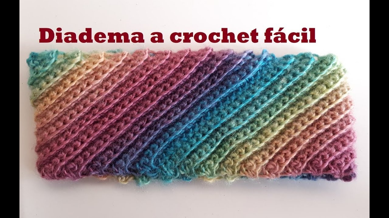 diadema a crochet - tiara - vincha - tutorial - diadema en espiral o diagonal a crochet diadema cooking school