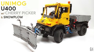 LEGO Unimog U400 w/ Cherry Picker & Snowplow