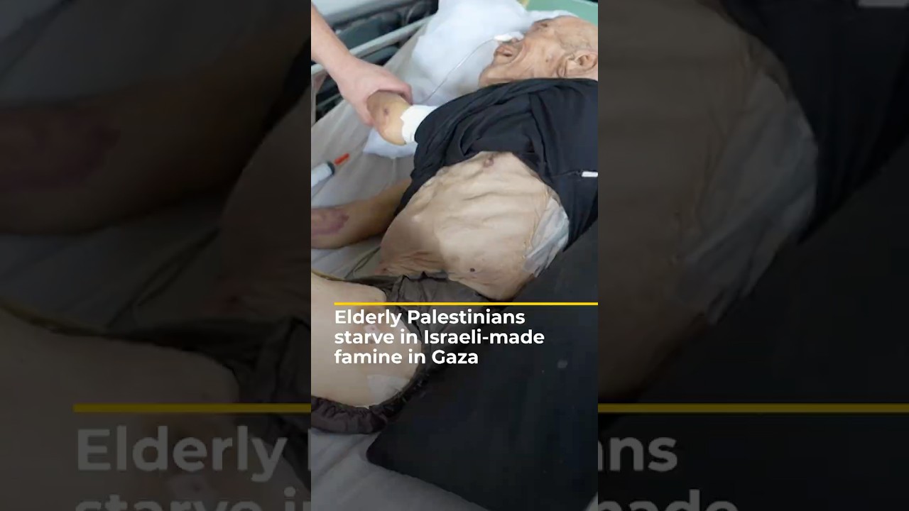 فلسطينيون مسنون يموتون جوعاً في غزة جراء مجاعة إسرائيلية الصنع | AJ #shorts