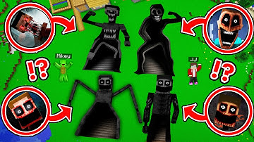 JJ and Mikey Found Biggest Four Mimics Longest Tunnel Print in Minecraft