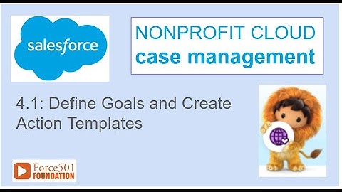 4.1 NPC Goal Definition and Action Plan Template: Salesforce NonProfit Cloud Program Case Management