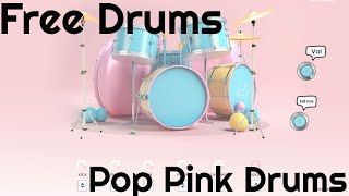 Free Drum Kit - Pop Pink Drums by Hafizhjoys (NoTalking)