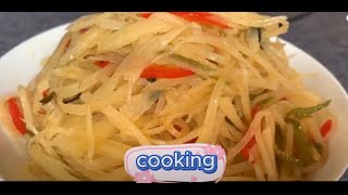 6 minutes with funny cooking delicious asian style fried potatoes