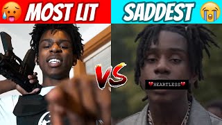 Rappers MOST LIT Song vs MOST EMOTIONAL Song!