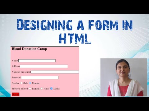 Designing a form in HTML | How to design a form in HTML (Explanation ...
