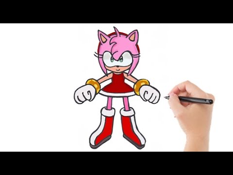 How to Draw Amy Rose from Sonic - YouTube