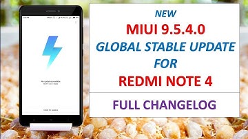 Miui 9.5.4.0  Global Stable for Redmi 4 Officially Update Available | All Users |