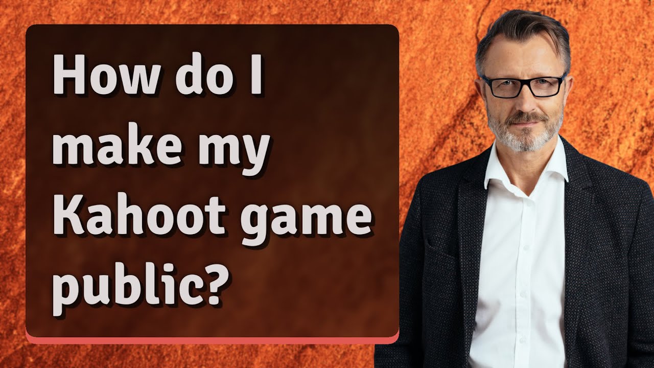 How do I make my Kahoot game public? - YouTube