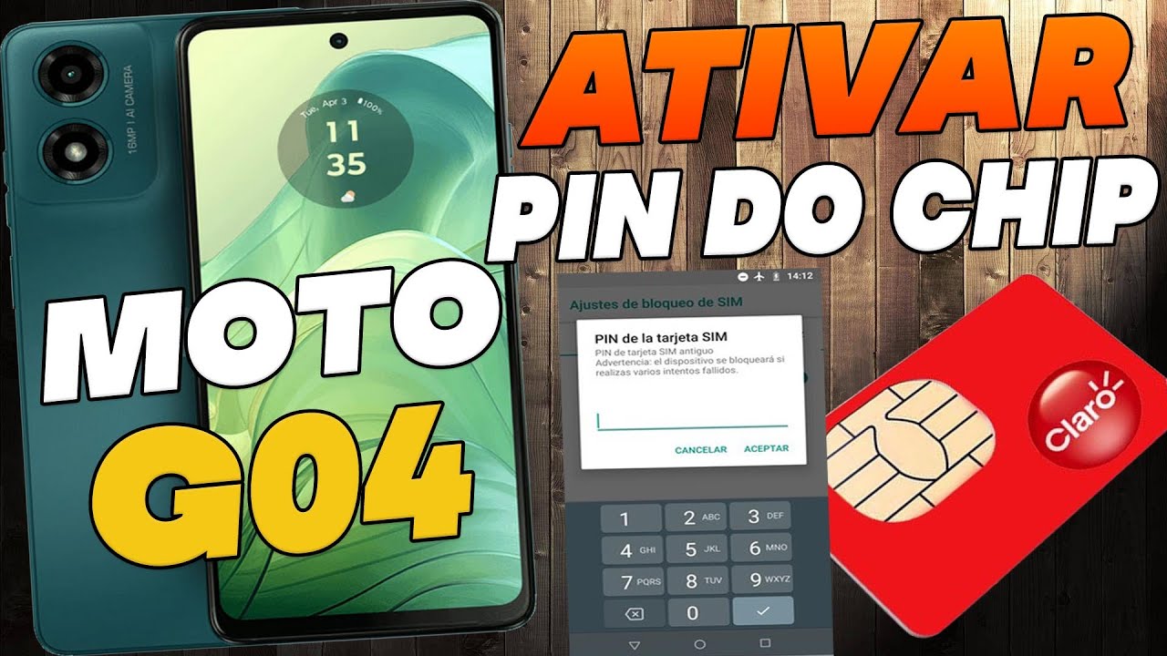 Como Ativar o Código Pin do Chip No Motorola Moto G04 - YouTube
