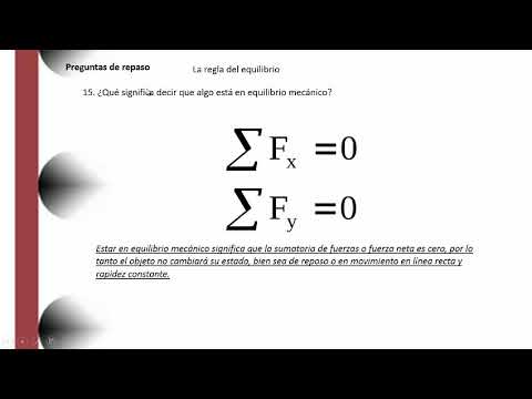 Video: ¿Qué significa decir que algo está en equilibrio mecánico?