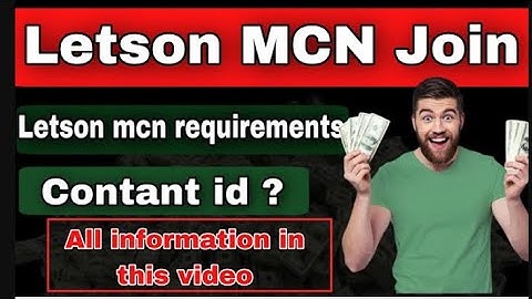 How to join letson mcn for self dashboard 2023 | letosn mcn joining