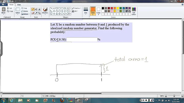 Probability of random number between 0 and 1 - Pt 1