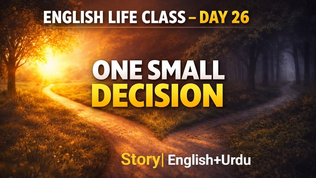 English Life Class Day 26 | One Small Decision | Learn English Story Through Urdu