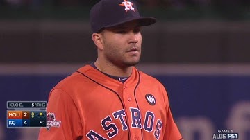 HOU@KC Gm5: Altuve retires Zobrist with a quick snag