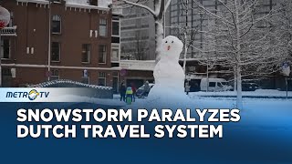 Download Lagu Snowstorm Halts Flights and Travel Chaos Hits Netherlands MP3