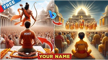 Trending Ram Mandir T shirt Name Photo Editing || Just in One Click || Bing ai image generator