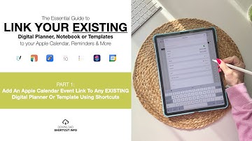 Pt 1: Add An Apple Calendar Event Link To Any EXISTING Digital Planner Or Template Using Shortcuts
