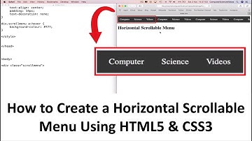 How to CODE a Horizontal Scrollable Menu Using HTML5 & CSS3 | New