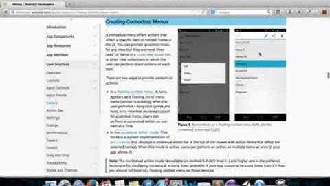 Android: Contextual Menus