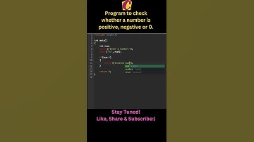 C Program to check whether a number is positive, negative or 0 | C Programming #shorts
