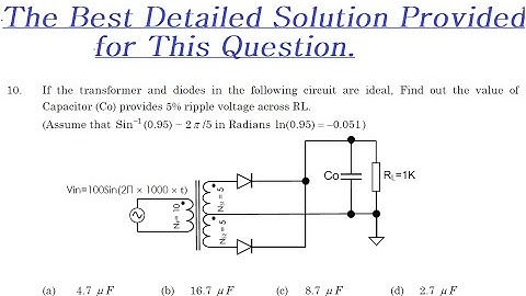 ISRO 2017 (December) Paper Solutions Electronics |Question 10 |ISRO Exam| ISRO SERIES| GATE GYAN