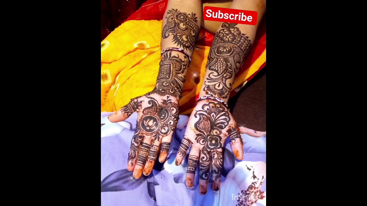 easy full hand mehndi design for ideas
