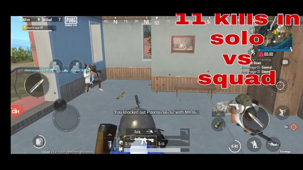 11 kills in solo vs squad full rush game play - YouTube