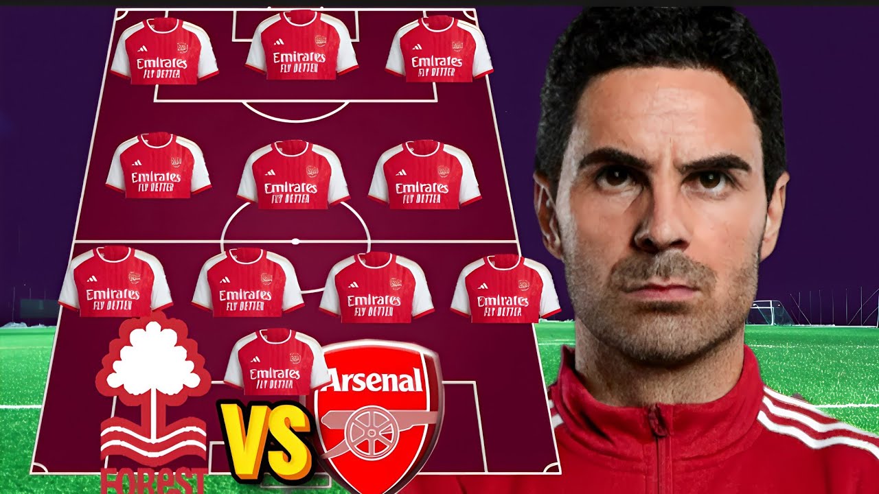 Nottingham Forest vs Arsenal: Arsenal Potential Line-up (4-3-3) Premier League Matchweek 22 Ft Saka