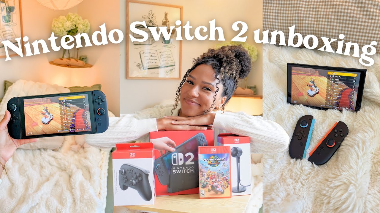 cozy & casual unboxing of Nintendo Switch 2!!🤎