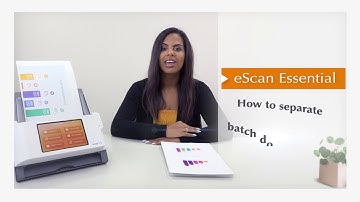 eScan Essential Tutorial-How to separate batches with a blank page