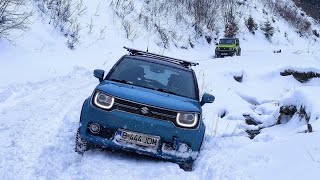 Suzuki Ignis & Jimny off road, snow recovery gone wrong - I was very close to WRITE OFF THE IGNIS!