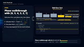 Odd-Even Sort Explained with Full Animation #oddevensort #algorithm #programming