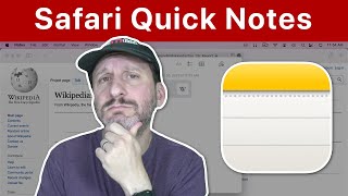 Using Quick Notes Linked To Safari Web Pages