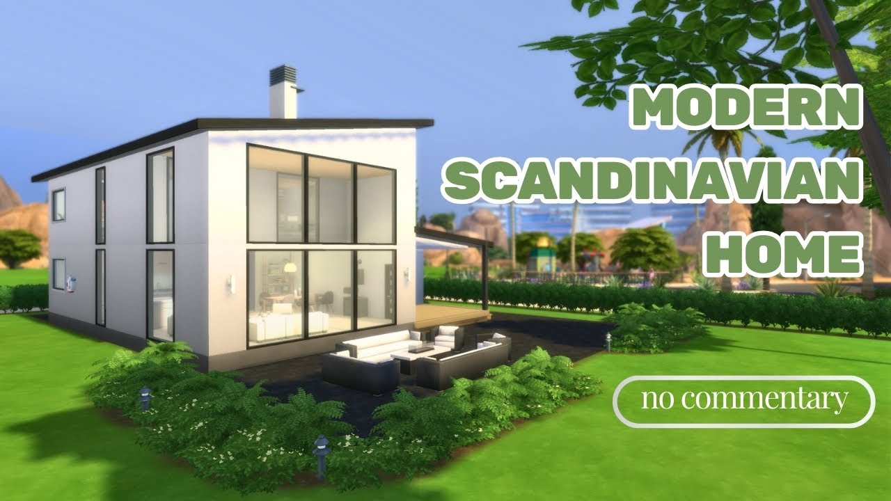 Modern Scandinavian Home🌿 | The Sims 4 | Speed Build | No Talking - YouTube