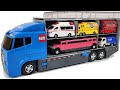 トミカ｜トミカのミニカーを開封しチェックしてコンボイに収納します☆