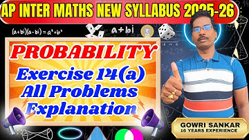 AP Intermediate Maths New Syllabus| Chapter-14||Probability || Exercise 14(a)|| Must watch video 