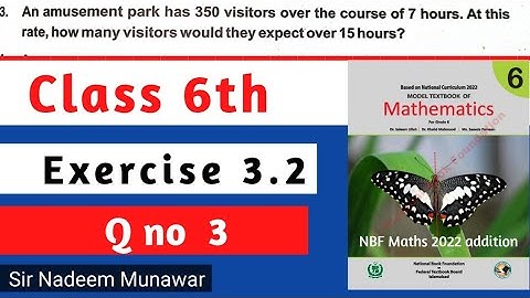 Class 6 Exercise 3.2 Q no 3 NBF Maths Ex 3.2 simplify ratio Words problem Urdu Sir Nadeem Munawar
