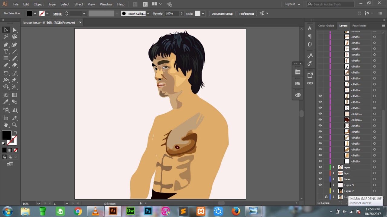Vector portrait Tutorial using Adobe Illustrator #1 - YouTube