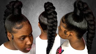 How to do a High Sleek Butterfly Braid Ponytail with Braiding Hair