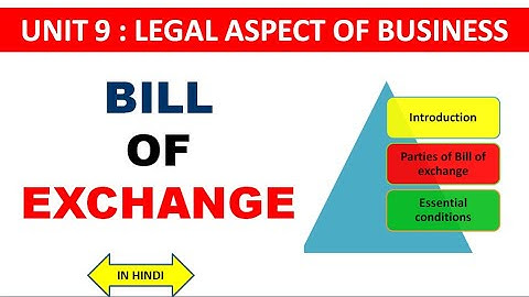 Bill of Exchange | Types of Negotiable Insutruments | UGCNET/JRF | Hindi