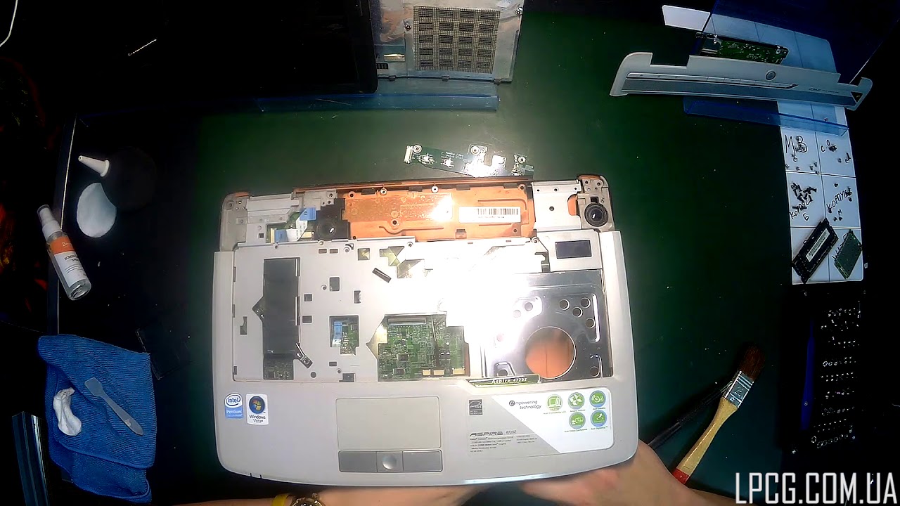 Как разобрать для чистки ноутбук Acer Aspire 7540G/7240.Разборка и чистка ноутбу